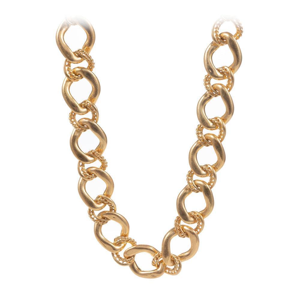 Gold Chunky Metal Chain Necklace - Jewelry Store by Erik Rayo