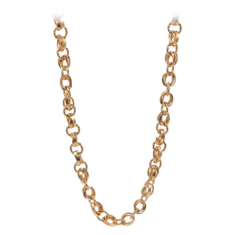 Gold Metal Chain Toggle Necklace - Jewelry Store by Erik Rayo