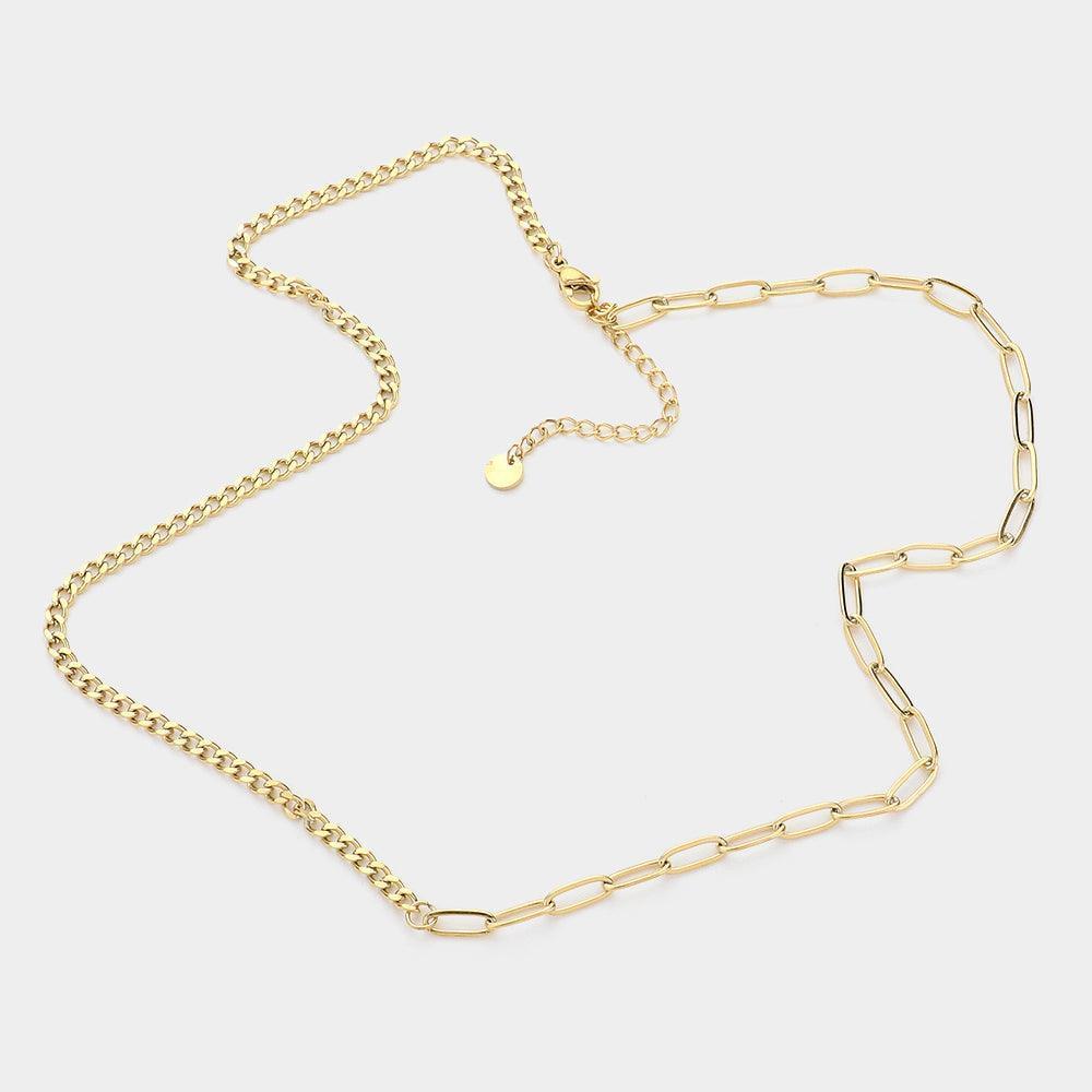 Gold Stainless Steel Chain Necklace - Jewelry Store by Erik Rayo