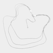 Load image into Gallery viewer, Metal Chain Triple Layered Bib Necklace
