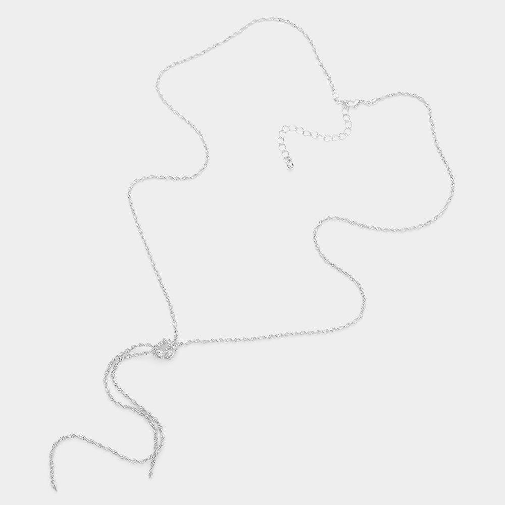 Metal Chain Knot Y Necklace - Jewelry Store by Erik Rayo
