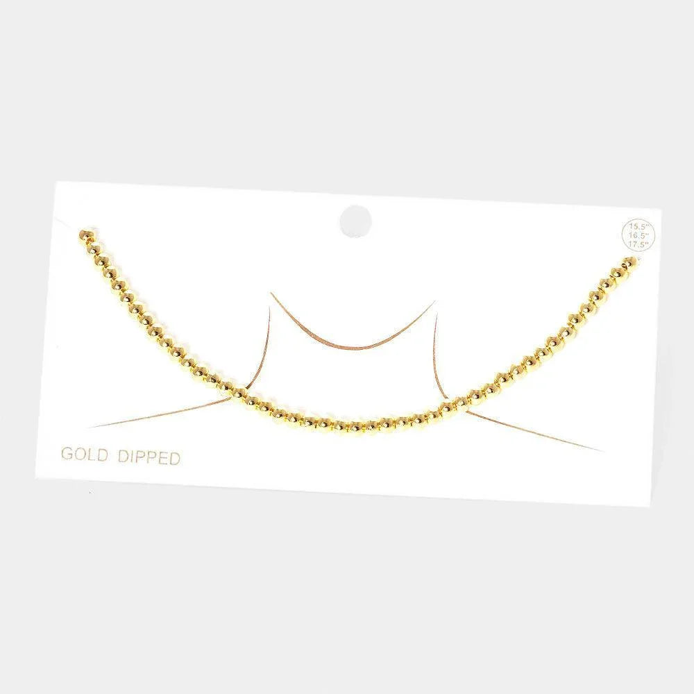 Gold Gold Dipped Metal Ball Necklace - Jewelry Store by Erik Rayo