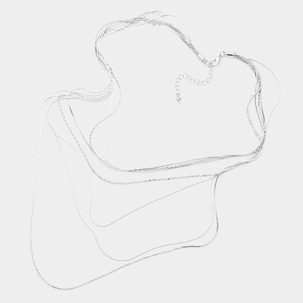 Metal Chain Multi Layered Bib Necklace - Jewelry Store by Erik Rayo