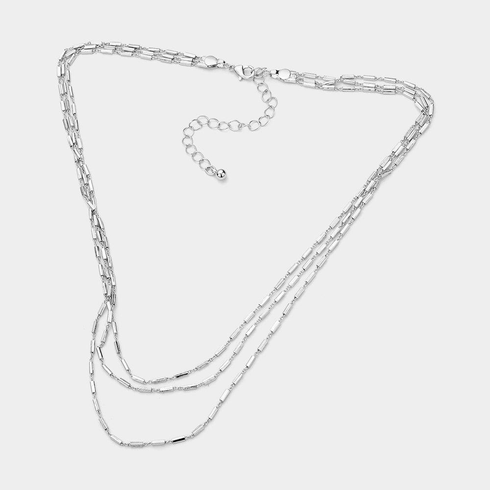 Triple Layered Brass Chain Necklace - Jewelry Store by Erik Rayo