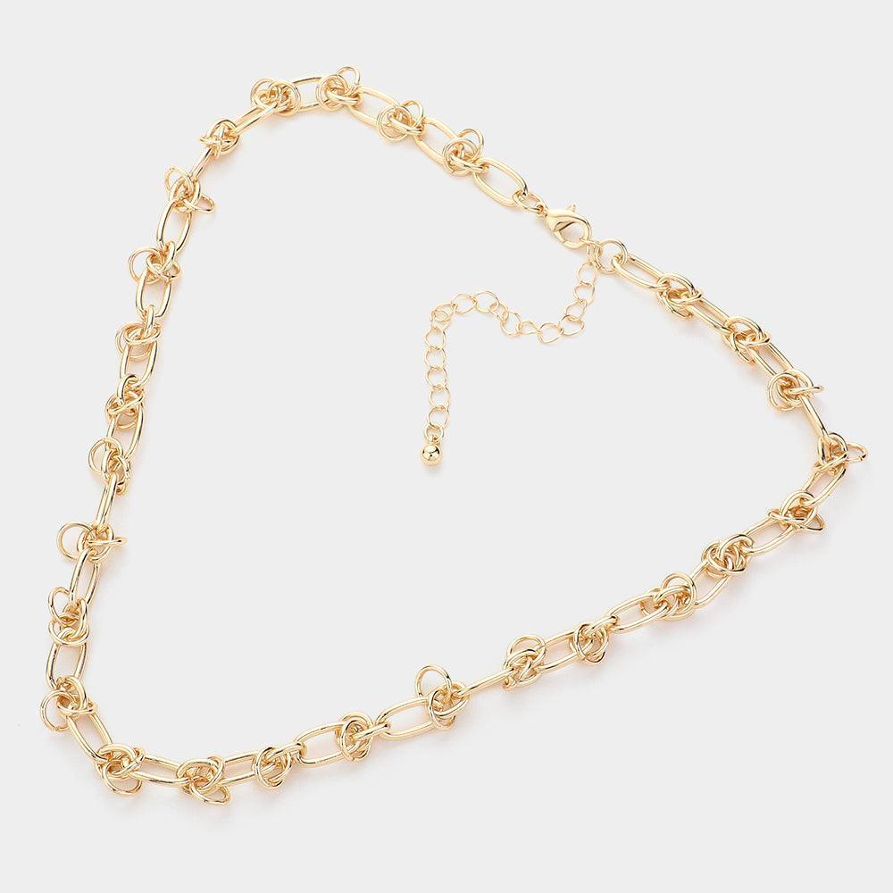 Gold Brass Abstract Chain Necklace - Jewelry Store by Erik Rayo