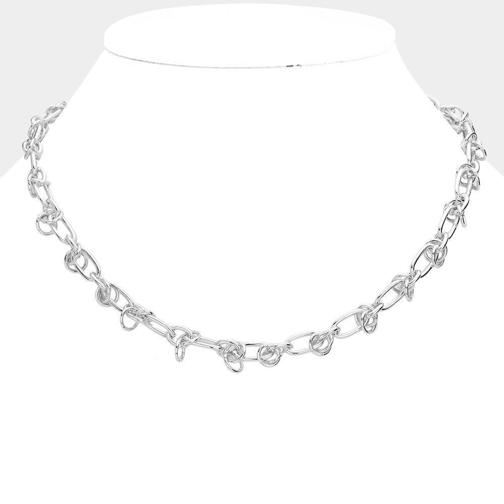 Brass Abstract Chain Necklace - Jewelry Store by Erik Rayo