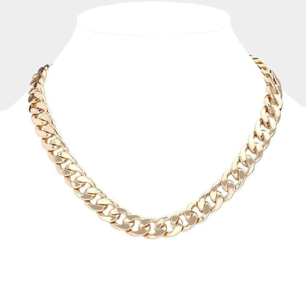 Gold Metal Chain Link Necklace - Jewelry Store by Erik Rayo