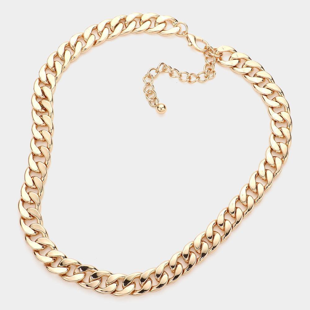 Gold Metal Chain Link Necklace - Jewelry Store by Erik Rayo