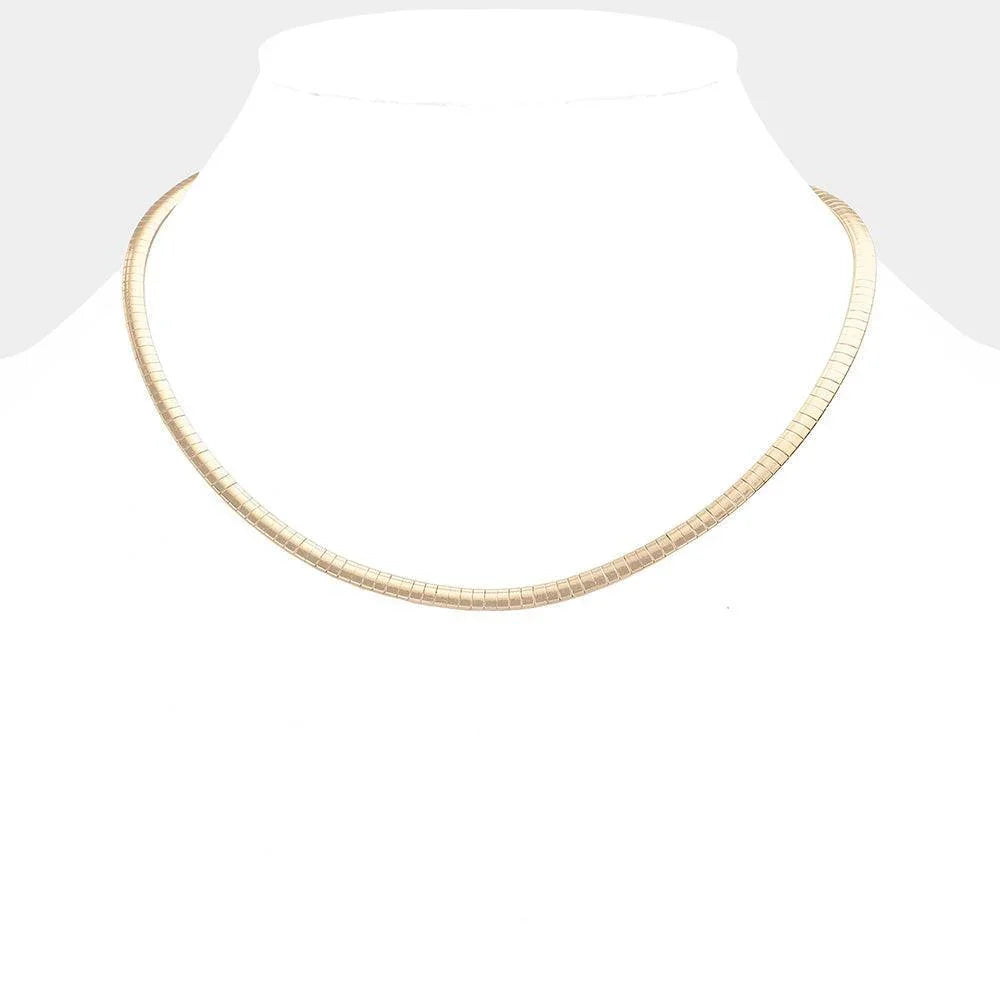 Gold 16 Inch Omega Chain Necklace - Jewelry Store by Erik Rayo