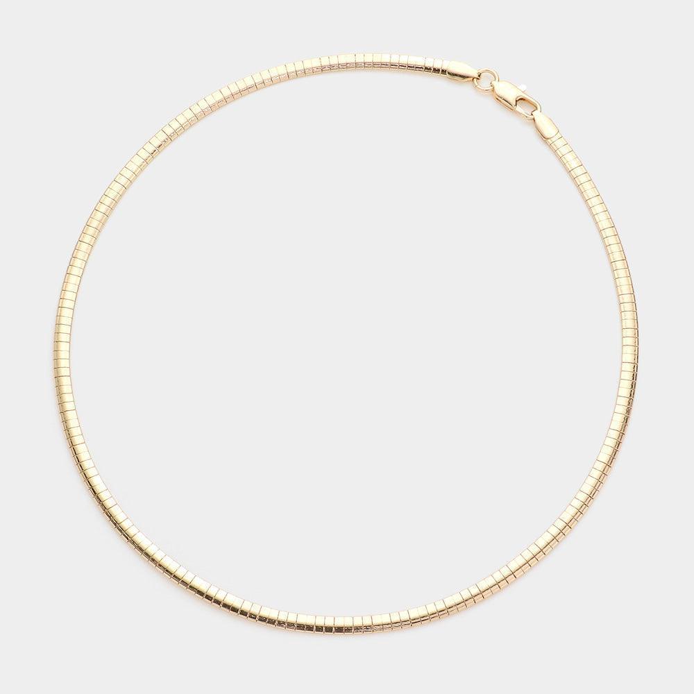 Gold 16 Inch Omega Chain Necklace - Jewelry Store by Erik Rayo