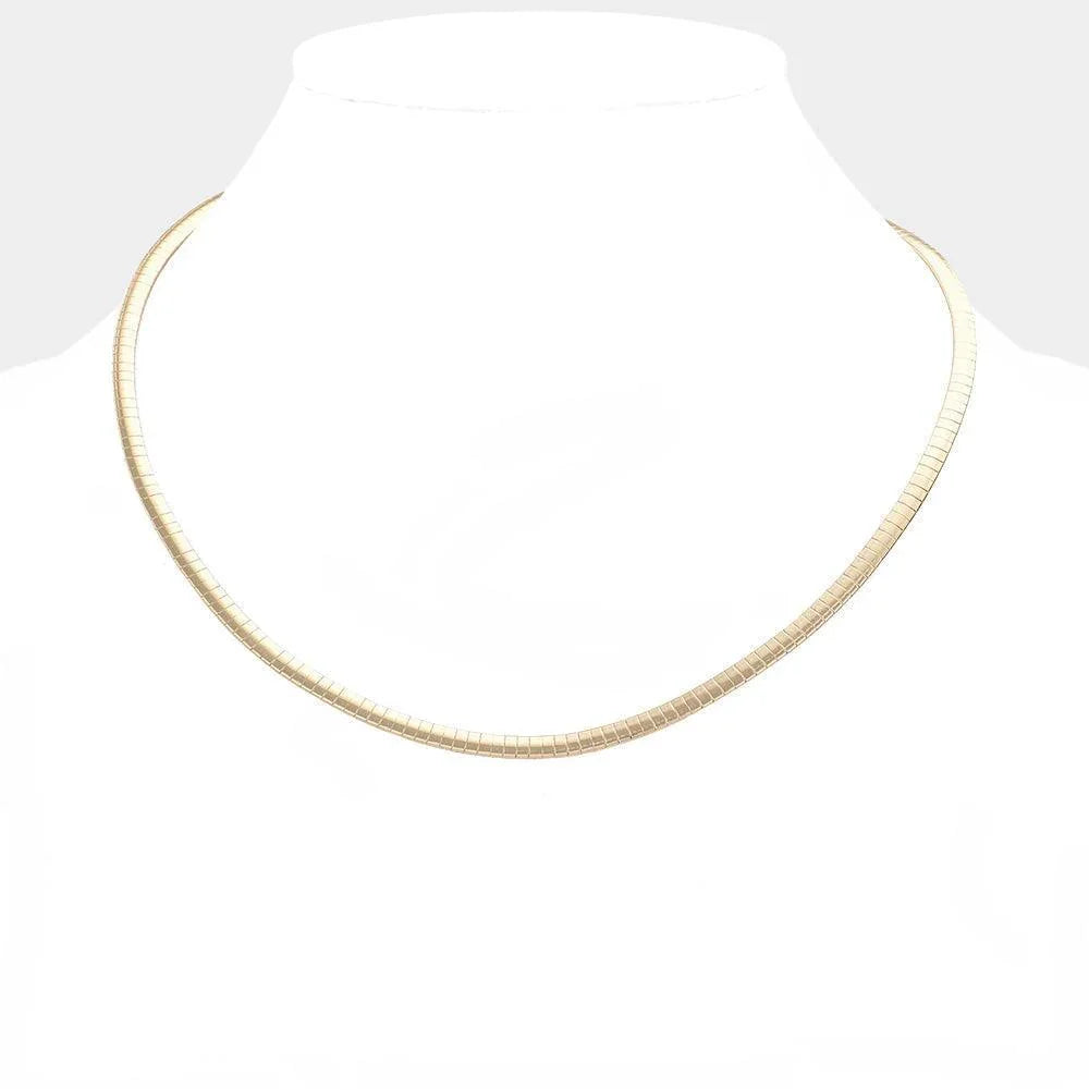 Gold 18 Inch Omega Chain Necklace - Jewelry Store by Erik Rayo