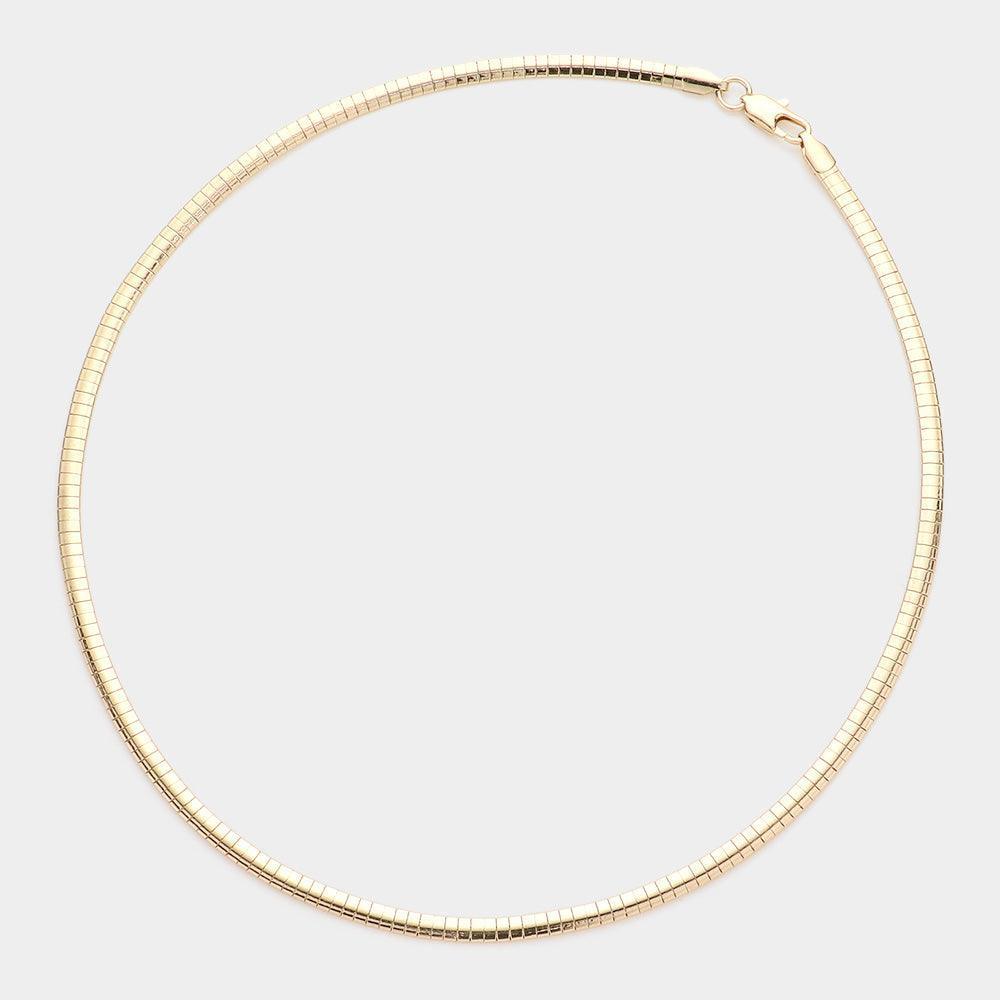 Gold 18 Inch Omega Chain Necklace - Jewelry Store by Erik Rayo
