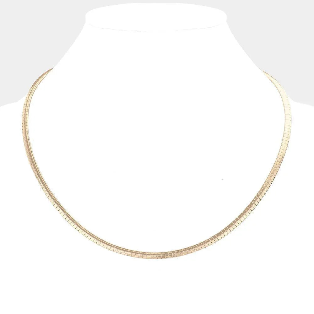 Gold 20 Inch Omega Chain Necklace - Jewelry Store by Erik Rayo