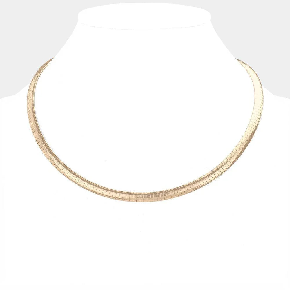 Gold 18 Inch Omega Chain Necklace - Jewelry Store by Erik Rayo