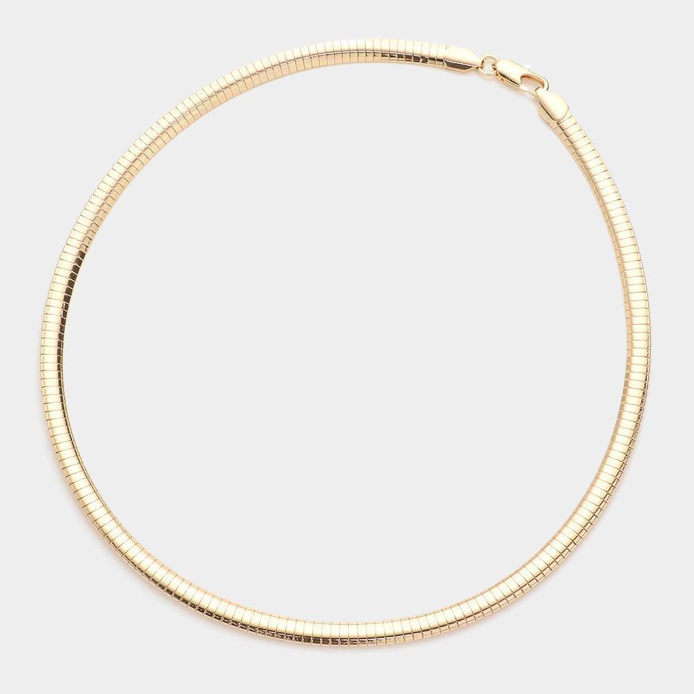 Gold 18 Inch Omega Chain Necklace - Jewelry Store by Erik Rayo