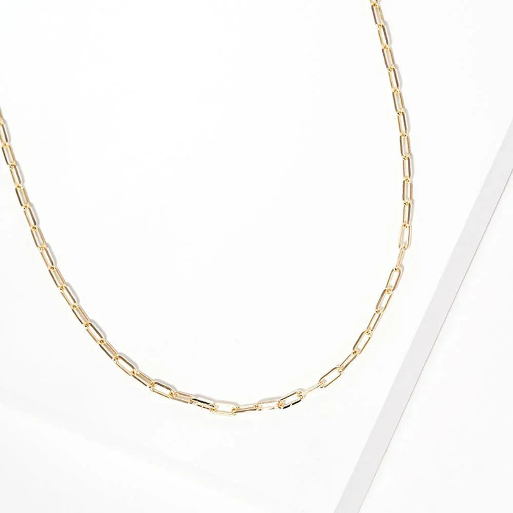 Gold Gold Dipped Brass Metal Chain Link Necklace - Jewelry Store by Erik Rayo