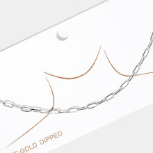 Load image into Gallery viewer, White Gold Dipped Brass Metal Chain Link Necklace
