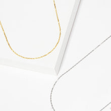Load image into Gallery viewer, Gold White Gold Dipped Metal Chain Necklace
