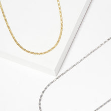 Load image into Gallery viewer, Gold White Gold Dipped Metal Chain Necklace
