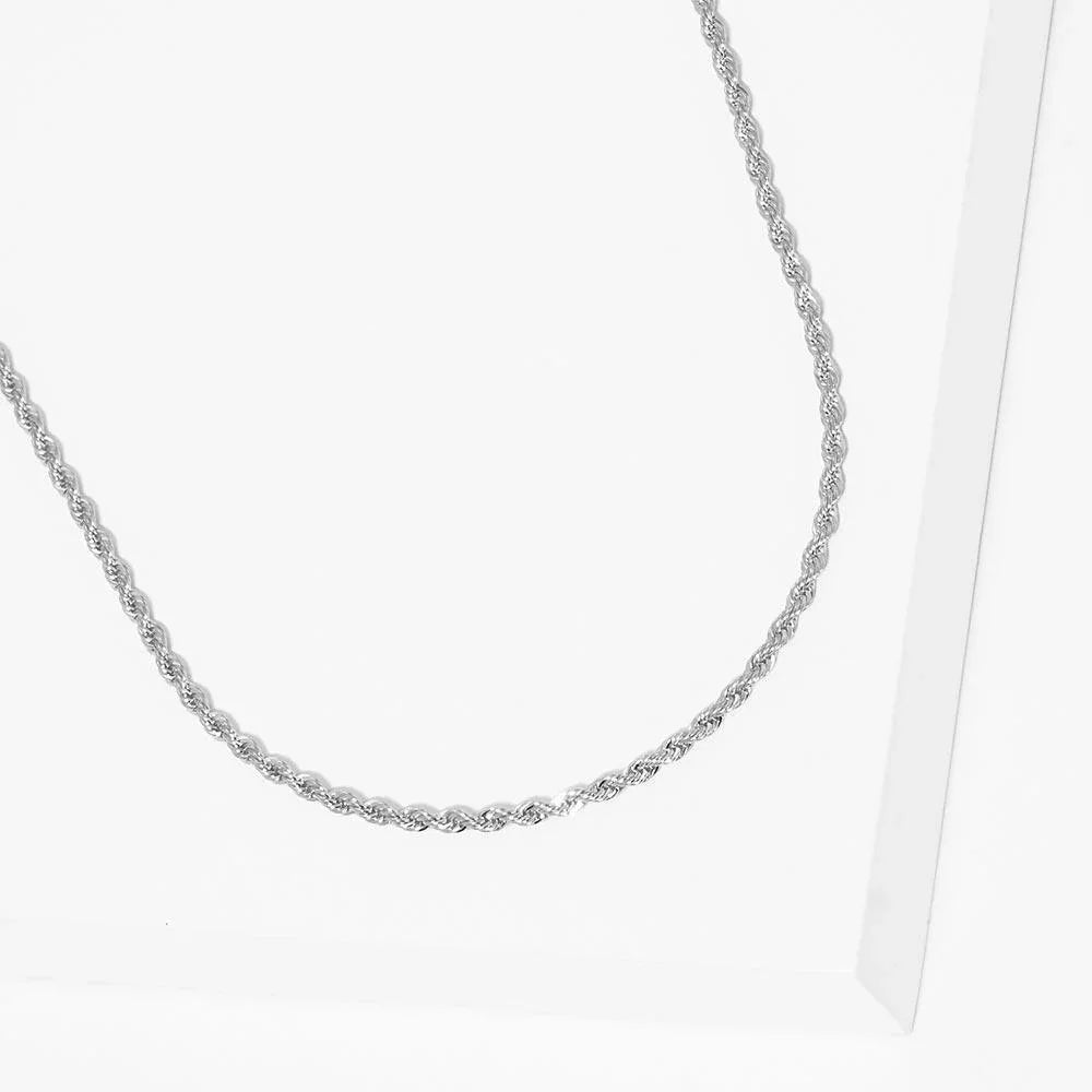 Gold White Gold Dipped Rope Chain Metal Necklace - Jewelry Store by Erik Rayo