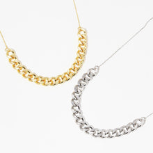Load image into Gallery viewer, Gold White Gold Dipped Metal Chain Necklace
