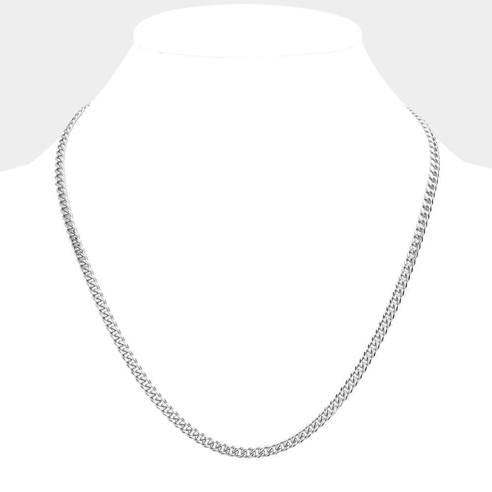 6 Diamond Cut Stainless Steel 20 Inch 4mm Cuban Metal Chain Necklace - Jewelry Store by Erik Rayo