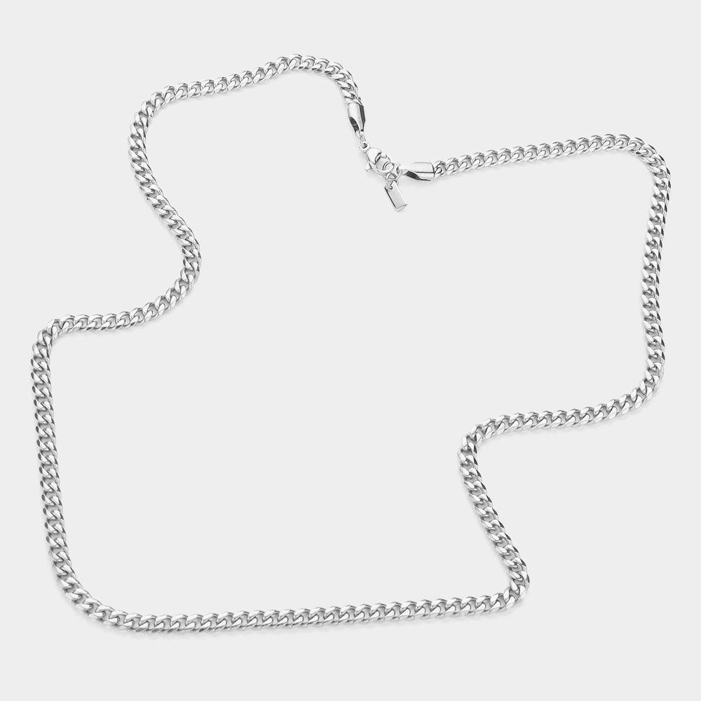 6 Diamond Cut Stainless Steel 20 Inch 4mm Cuban Metal Chain Necklace - Jewelry Store by Erik Rayo