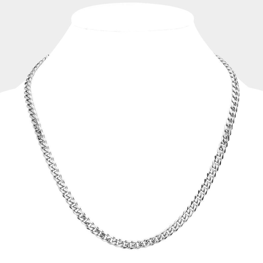 6 Diamond Cut Stainless Steel 20 Inch 6.2mm Cuban Metal Chain Necklace - Jewelry Store by Erik Rayo