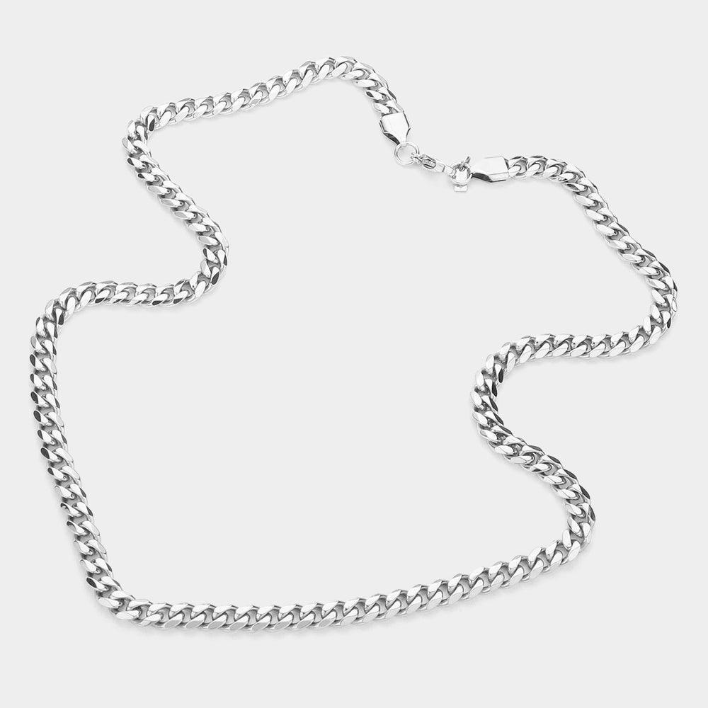 6 Diamond Cut Stainless Steel 20 Inch 6.2mm Cuban Metal Chain Necklace - Jewelry Store by Erik Rayo