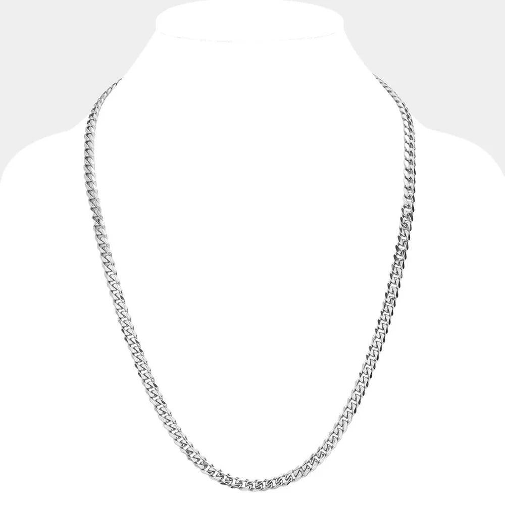 6 Diamond Cut Stainless Steel 24 Inch 6.2mm Cuban Metal Chain Necklace - Jewelry Store by Erik Rayo