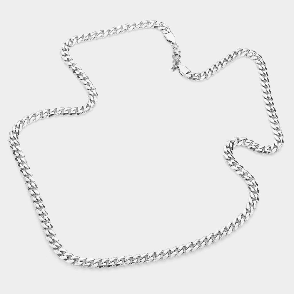 6 Diamond Cut Stainless Steel 24 Inch 6.2mm Cuban Metal Chain Necklace - Jewelry Store by Erik Rayo