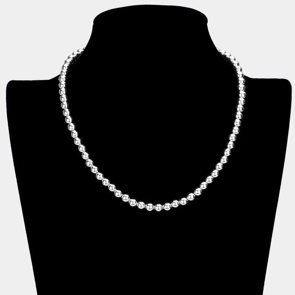 Gold White Gold Dipped Ball Chain Necklace - Jewelry Store by Erik Rayo