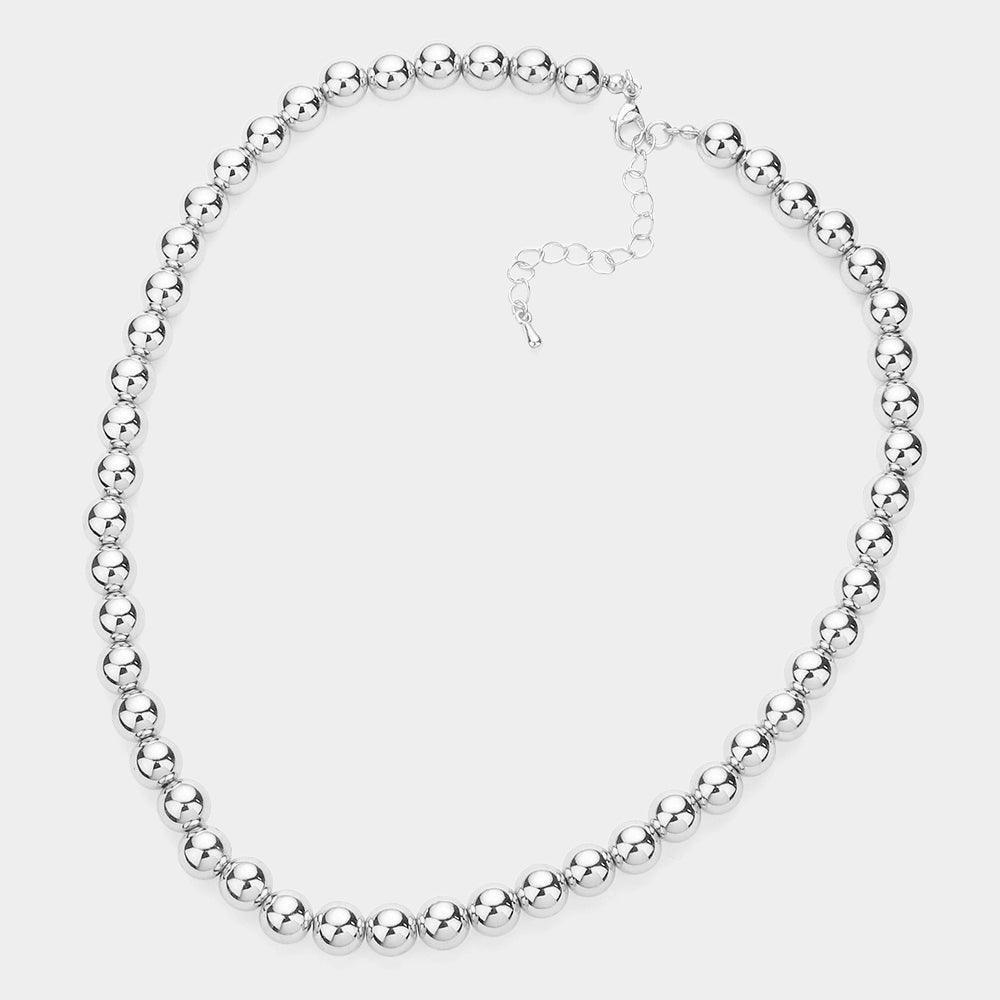 Gold White Gold Dipped Ball Chain Necklace - Jewelry Store by Erik Rayo