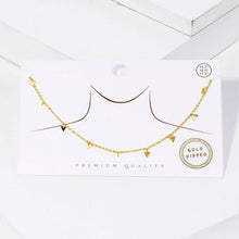 Load image into Gallery viewer, Gold  Gold Dipped Metal Triangle Station Necklace
