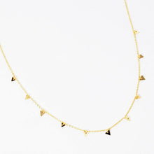 Load image into Gallery viewer, Gold  Gold Dipped Metal Triangle Station Necklace

