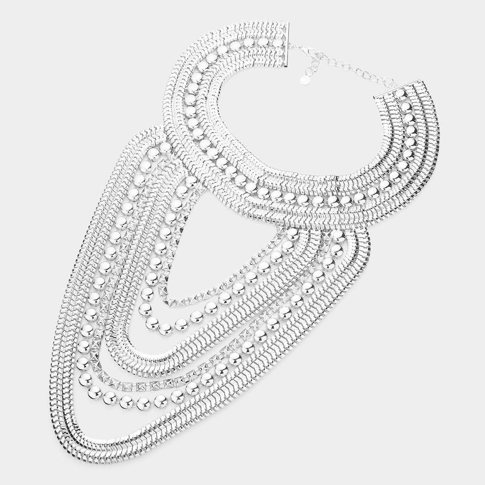 Draped Metal Statement Necklace - Jewelry Store by Erik Rayo