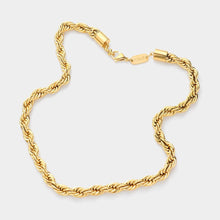 Load image into Gallery viewer, Gold 18K Gold Dipped Stainless Steel 18 Inch 8mm Rope Chain Necklace
