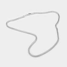 Load image into Gallery viewer, Silver 18 INCH Snake chain necklace
