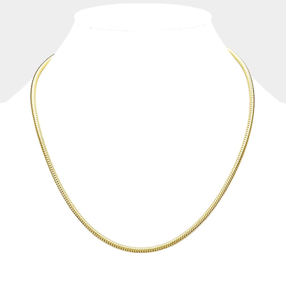 Gold 20 INCH Snake chain necklace