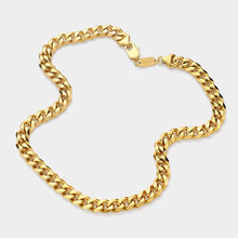 Load image into Gallery viewer, Gold 18K Gold Dipped Stainless Steel 20 Inch 8mm 6 Diamond Cut Cuban Chain Necklace
