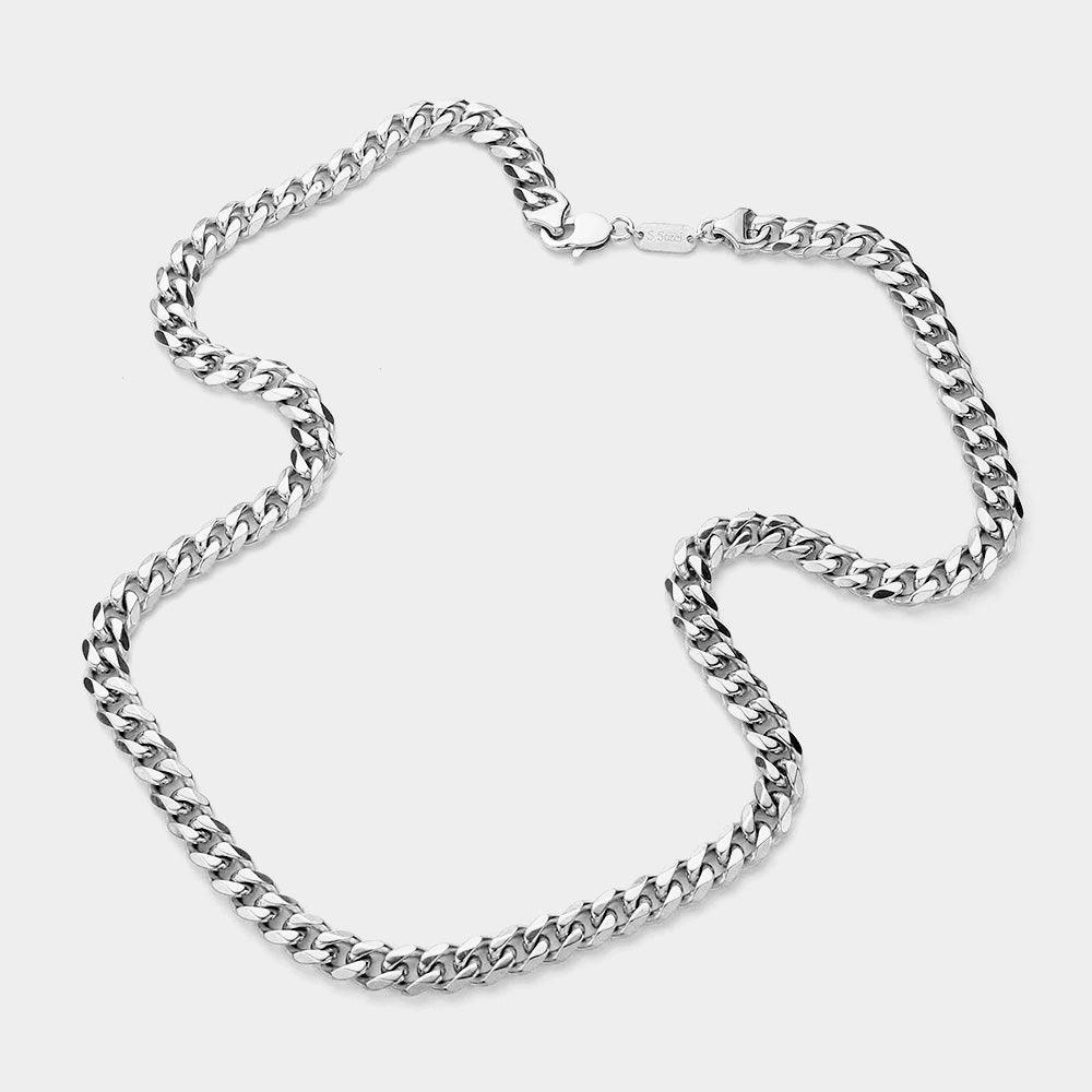 Stainless Steel 30 Inch 8mm 6 Diamond Cut Cuban Chain Necklace - Jewelry Store by Erik Rayo