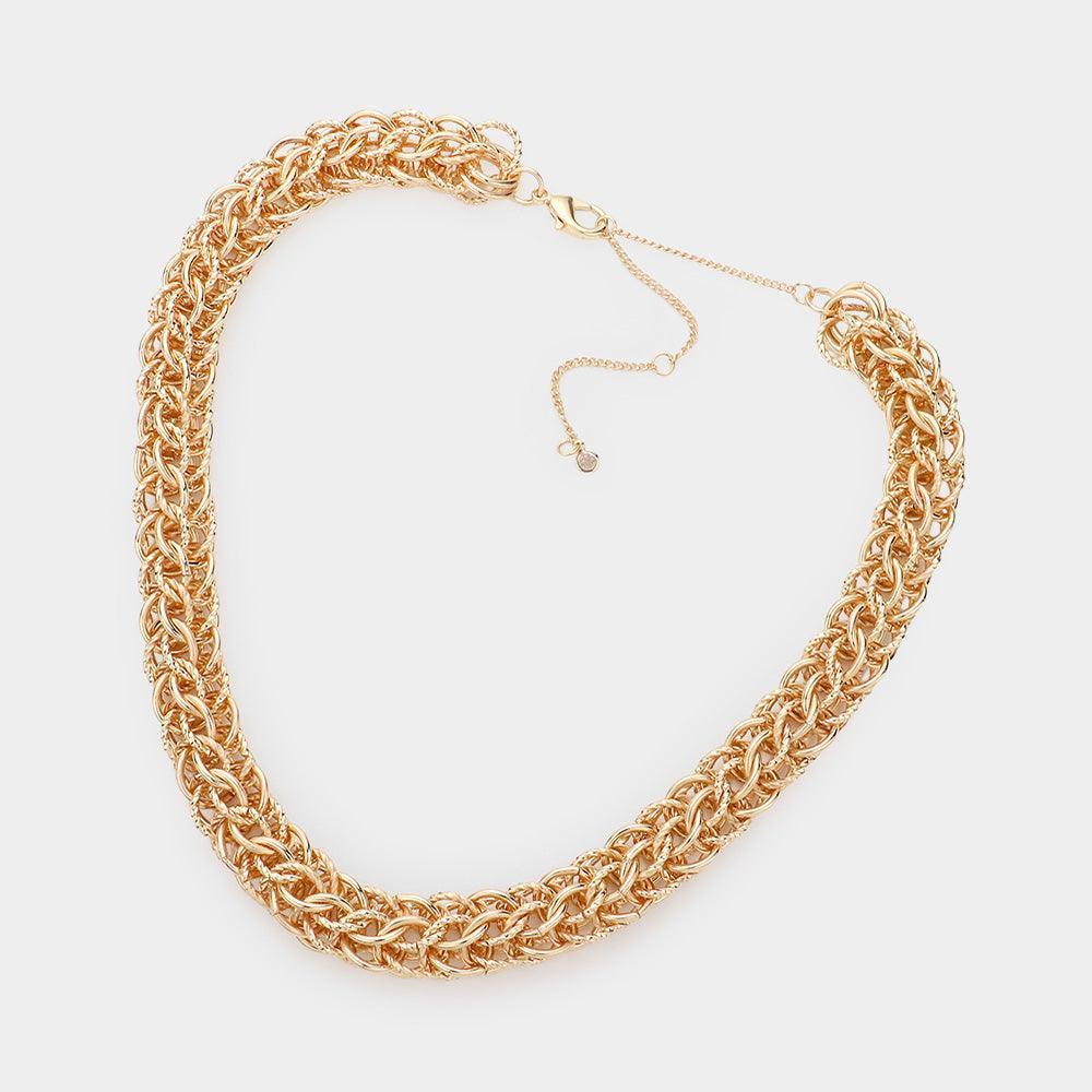 Gold Open Metal Link Necklace - Jewelry Store by Erik Rayo