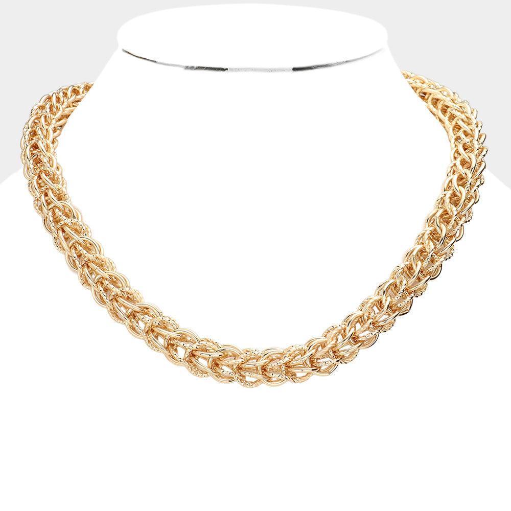 Gold Open Metal Link Necklace - Jewelry Store by Erik Rayo