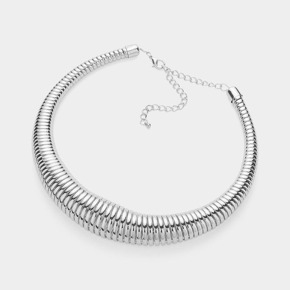 Chunky Metal Spring Necklace - Jewelry Store by Erik Rayo