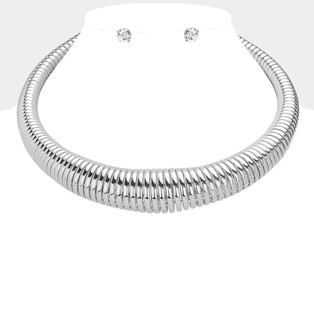 Chunky Metal Spring Necklace - Jewelry Store by Erik Rayo