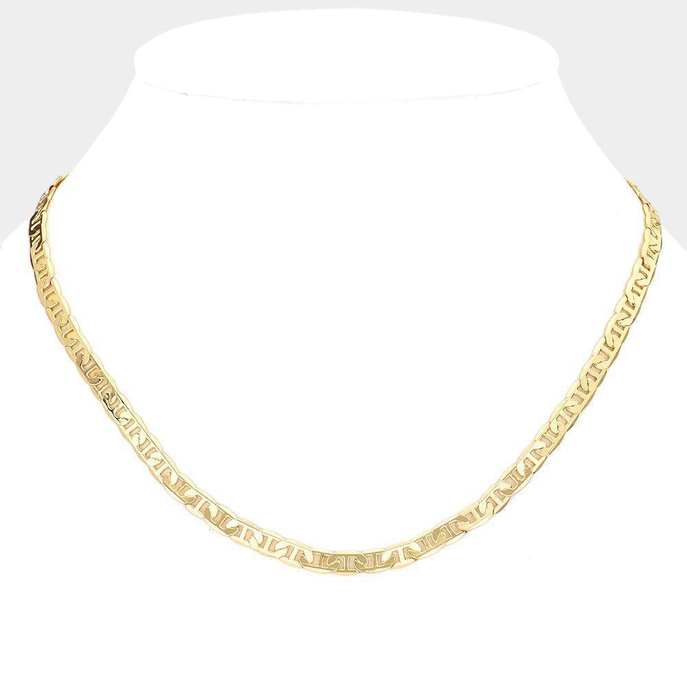 Gold Metal Chain Link Necklace - Jewelry Store by Erik Rayo
