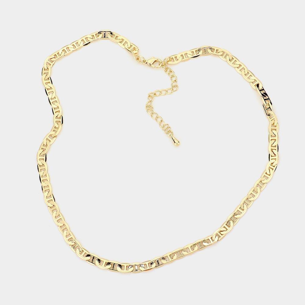 Gold Metal Chain Link Necklace - Jewelry Store by Erik Rayo