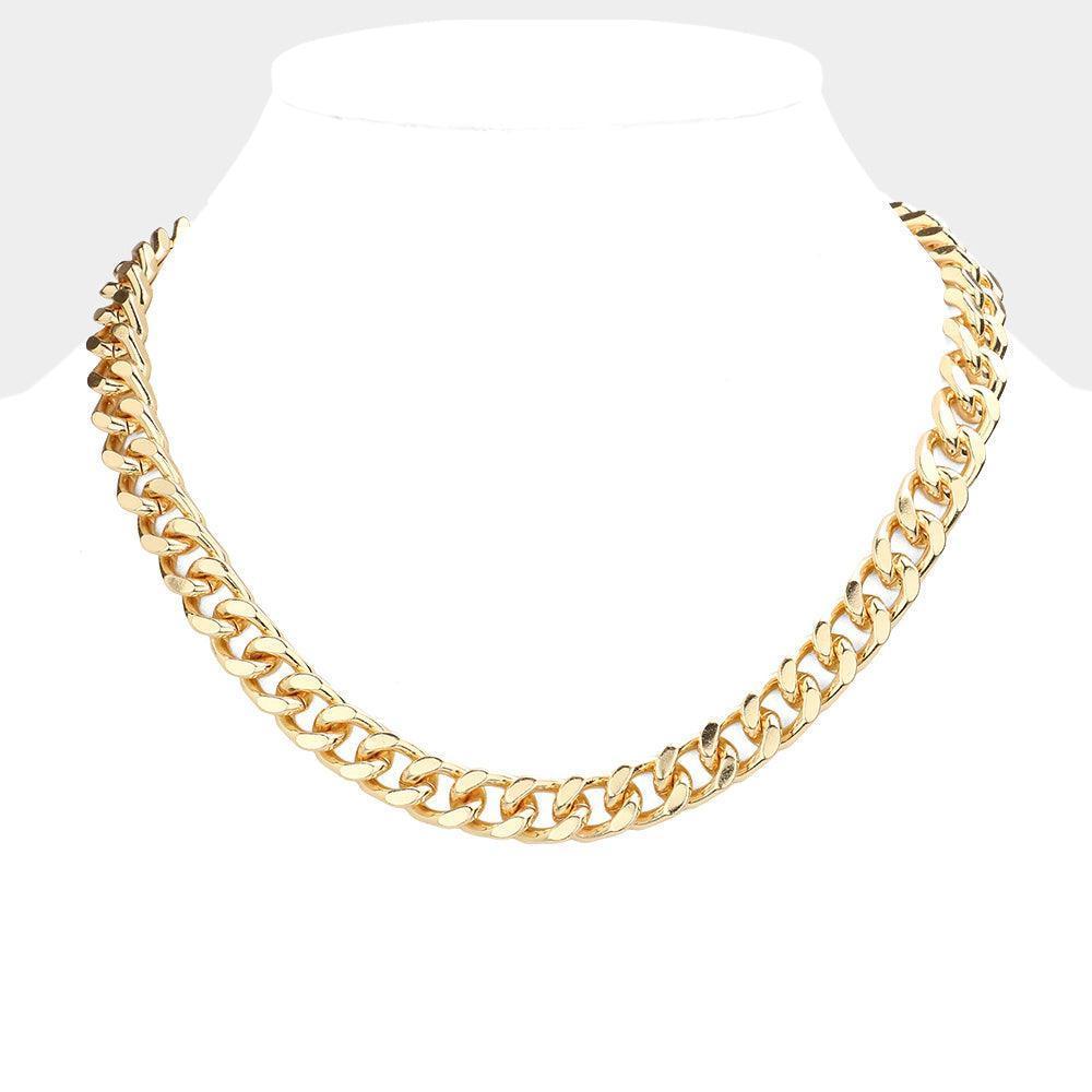 Gold Metal Chain Link Necklace - Jewelry Store by Erik Rayo