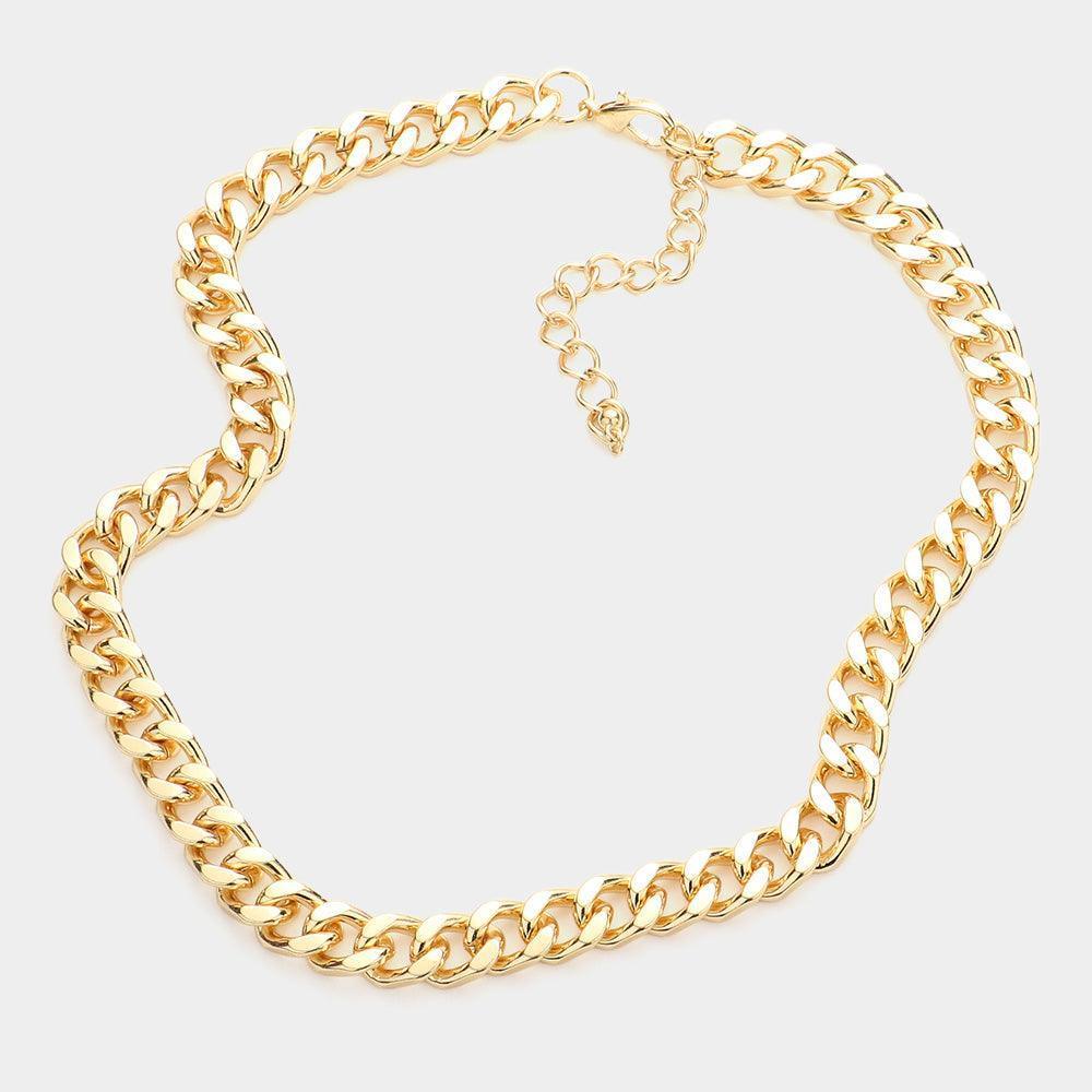 Gold Metal Chain Link Necklace - Jewelry Store by Erik Rayo