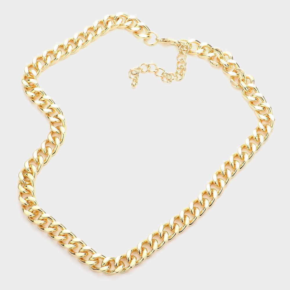 Gold Metal Chain Link Necklace - Jewelry Store by Erik Rayo